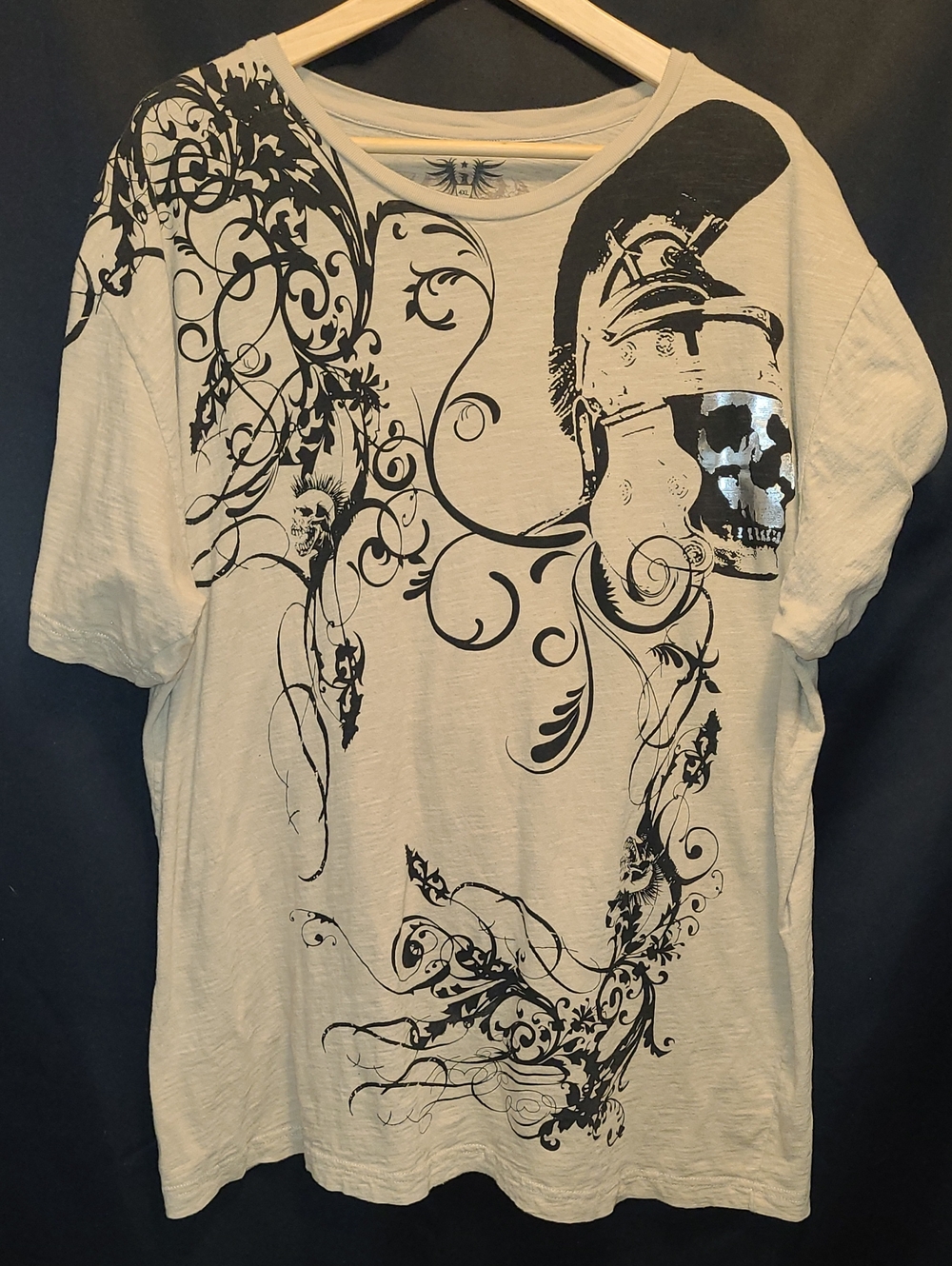 Corupcion Worldwide Underground Clothing Company  Tan And Black Skull Design
